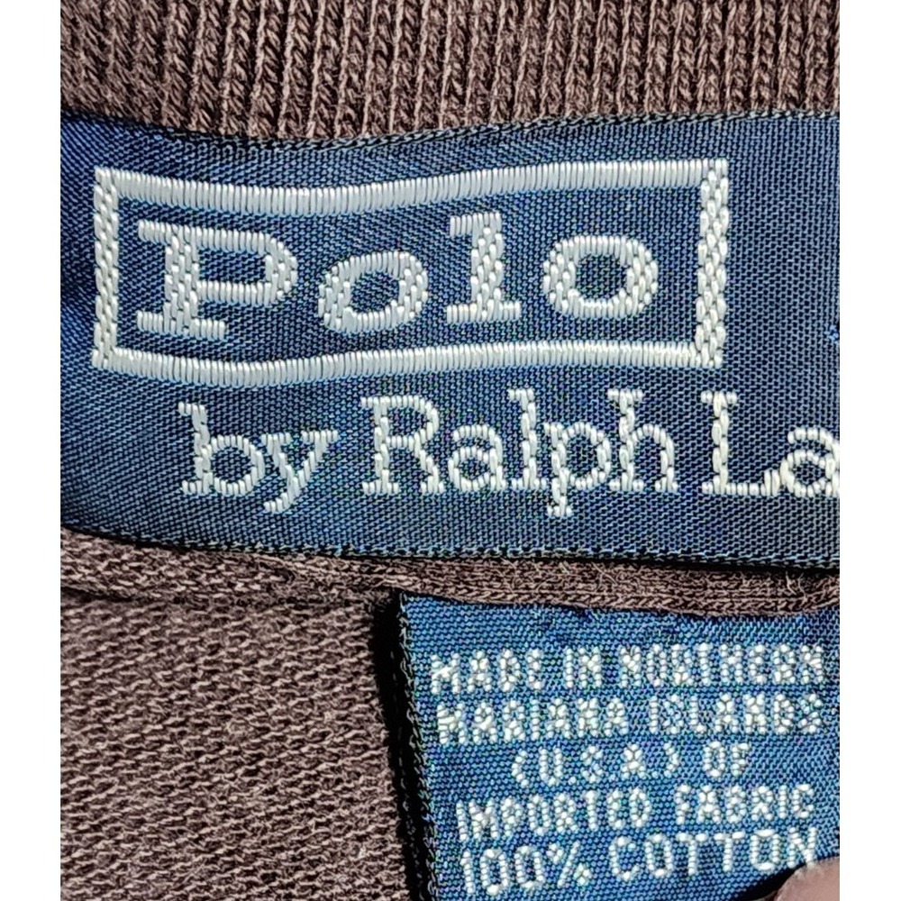 Polo Ralph Lauren T-Shirt Men Medium Brown Short Sleeve Collared Green Pony - Picture 7 of 16